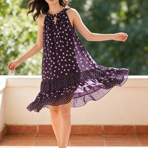 J.B.S. Purple Polka Dot Dress